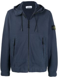 Stone Island куртка на молнии с капюшоном