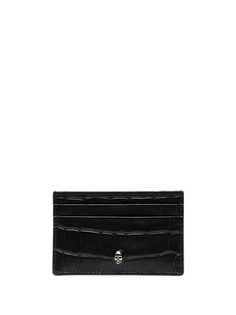Alexander McQueen картхолдер с тиснением под крокодила