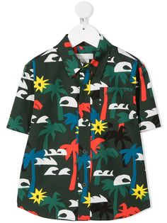 Stella McCartney Kids рубашка из органического хлопка с принтом
