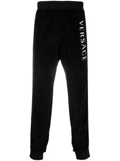 Versace спортивные брюки с логотипом и лампасами