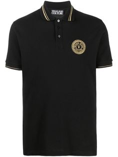 Versace Jeans Couture рубашка поло с короткими рукавами и логотипом