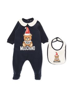 Moschino Kids комплект Teddy Bear из пижамы и нагрудника