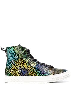 Giuseppe Zanotti кеды Blabber с тиснением под кожу крокодила