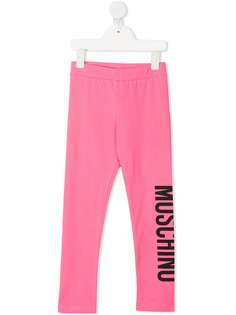 Moschino Kids легинсы с логотипом