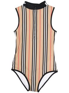 Burberry Kids купальник в полоску Icon Stripe