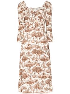 Reformation платье миди Fairway с вырезом в форме сердца