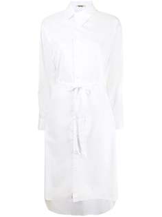 Yohji Yamamoto платье-рубашка с асимметричным воротником