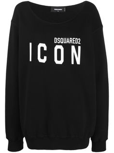 Dsquared2 толстовка с широким вырезом и логотипом