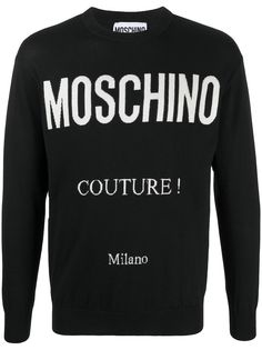 Moschino джемпер вязки интарсия с логотипом