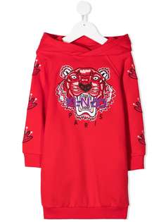 Kenzo Kids платье-толстовка с принтом Tiger