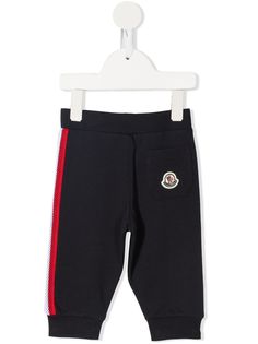 Moncler Kids спортивные брюки с нашивкой-логотипом