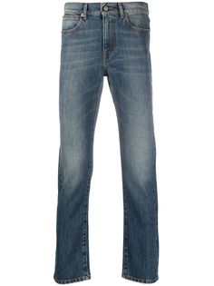 MCQ джинсы прямого кроя с эффектом потертости