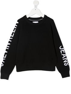 Calvin Klein Kids вязаный джемпер с логотипом