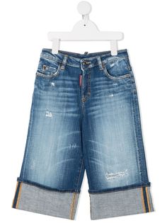 Dsquared2 Kids укороченные джинсы с прорезями