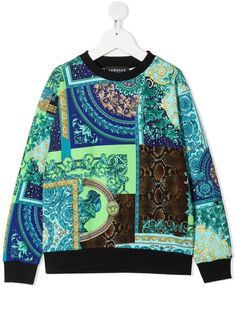 Versace Kids толстовка с нашивкой-логотипом