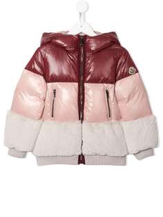 Moncler Enfant пуховик в стиле колор-блок