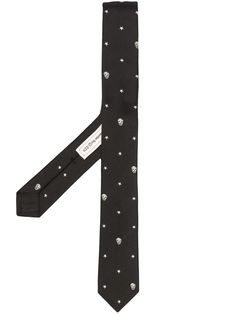 Alexander McQueen галстук с вышивкой