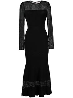 Alexander McQueen платье миди с кружевными вставками