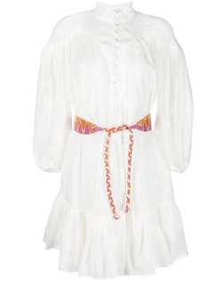 Zimmermann платье-рубашка с английской вышивкой