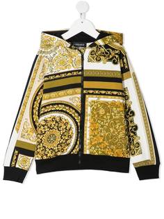 Versace Kids худи на молнии с принтом