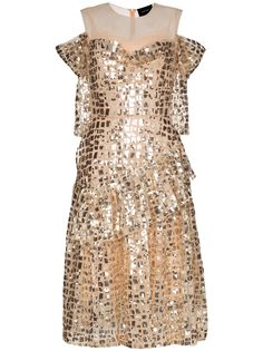 Simone Rocha платье с оборками и пайетками