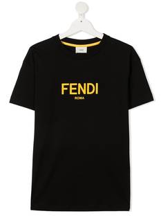 Fendi Kids футболка с логотипом