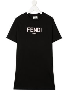 Fendi Kids платье-футболка с логотипом