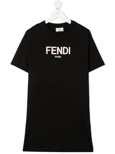 Fendi Kids платье-футболка с логотипом