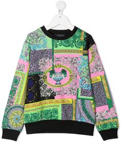 Versace Kids толстовка с принтом Barocco