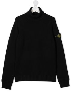 Stone Island Junior джемпер с нашивкой-логотипом