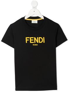 Fendi Kids футболка с логотипом
