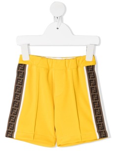 Fendi Kids шорты из джерси с логотипом FF