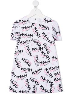 MSGM Kids платье-футболка с логотипом