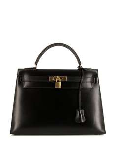 Hermès сумка Kelly 32 1990-го года с ручкой и ремнем Hermes
