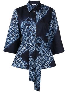 P.A.R.O.S.H. рубашка с завязками и принтом тай-дай
