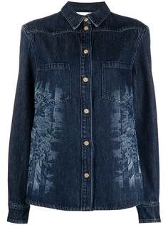 Alberta Ferretti джинсовая куртка с эффектом разбрызганной краски