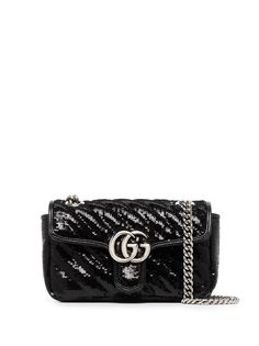 Gucci сумка на плечо GG Marmont с пайетками