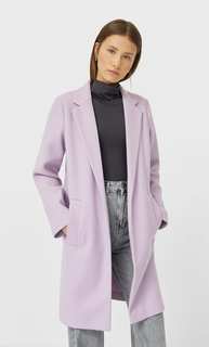 Stradivarius Пальто Из Трикотажной Ткани С Начёсом Женская Коллекция Multicolor L