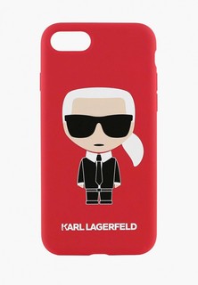 Чехол для iPhone Karl Lagerfeld 7/8/SE 2020, Liquid silicone Iconic Karl Red