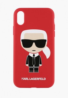 Чехол для iPhone Karl Lagerfeld XR, Liquid silicone Iconic Karl Red