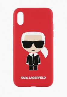 Чехол для iPhone Karl Lagerfeld XS Max, Liquid silicone Iconic Karl Red