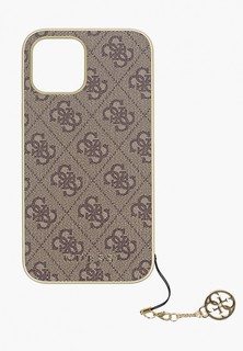 Чехол для iPhone Guess 12 Pro Max (6.7), PU 4G Charms collection Brown