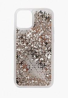 Чехол для iPhone Guess 12 mini (5.4), Liquid Glitter 4G Gold