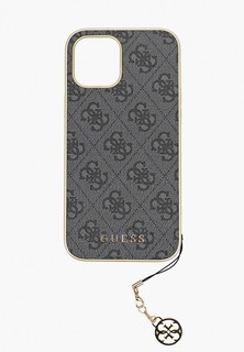 Чехол для iPhone Guess 12 Pro Max (6.7), PU 4G Charms collection Grey