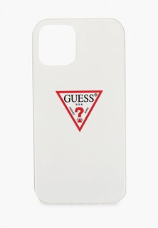 Чехол для iPhone Guess 12/12 Pro (6.1), PC/TPU Shiny Triangle logo White