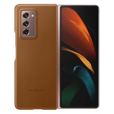 Чехол (клип-кейс) Samsung Leather Cover, для Samsung Galaxy Z Fold2, коричневый [ef-vf916laegru]
