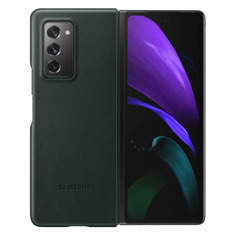 Чехлы для смартфонов Чехол (клип-кейс) SAMSUNG Leather Cover, для Samsung Galaxy Z Fold2, зеленый [ef-vf916lgegru]