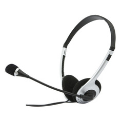 Гарнитура Sven AP-010MV, для компьютера, накладные, черный / серебристый [sv-0410010mv]