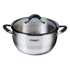 Кастрюля PYREX Comfort CF24AEX/E006, 4.6л, с крышкой, серебристый
