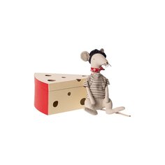 Игрушка Крыса в сырной коробке Maileg
